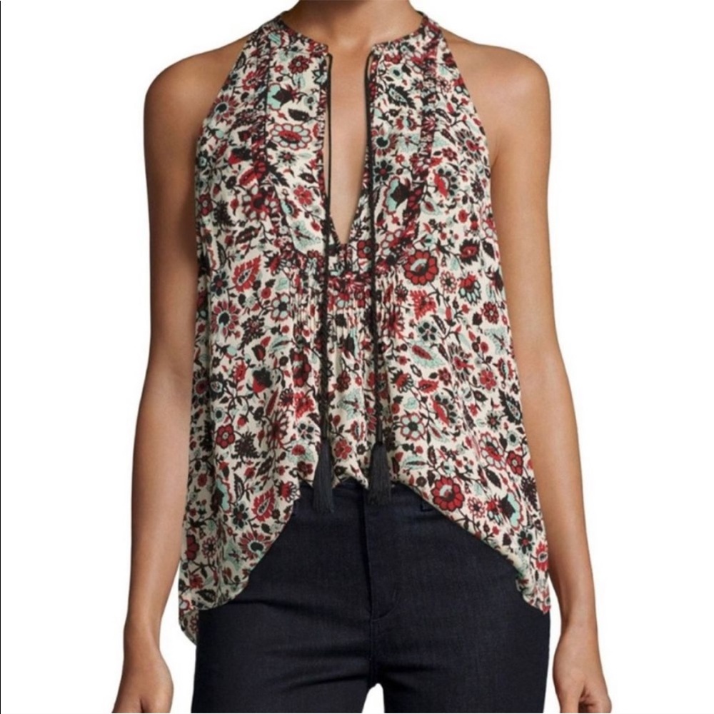 A.L.C. | Levi Split Neck Tassel Tank | Size 0